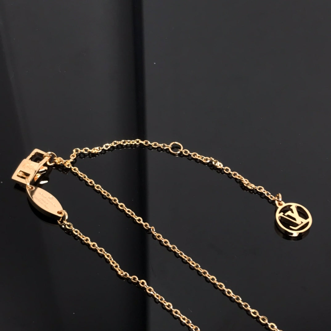 [Psychic Jewelrys]COLOR BLOSSOM PINK MOP SUN GOLD NECKLACE