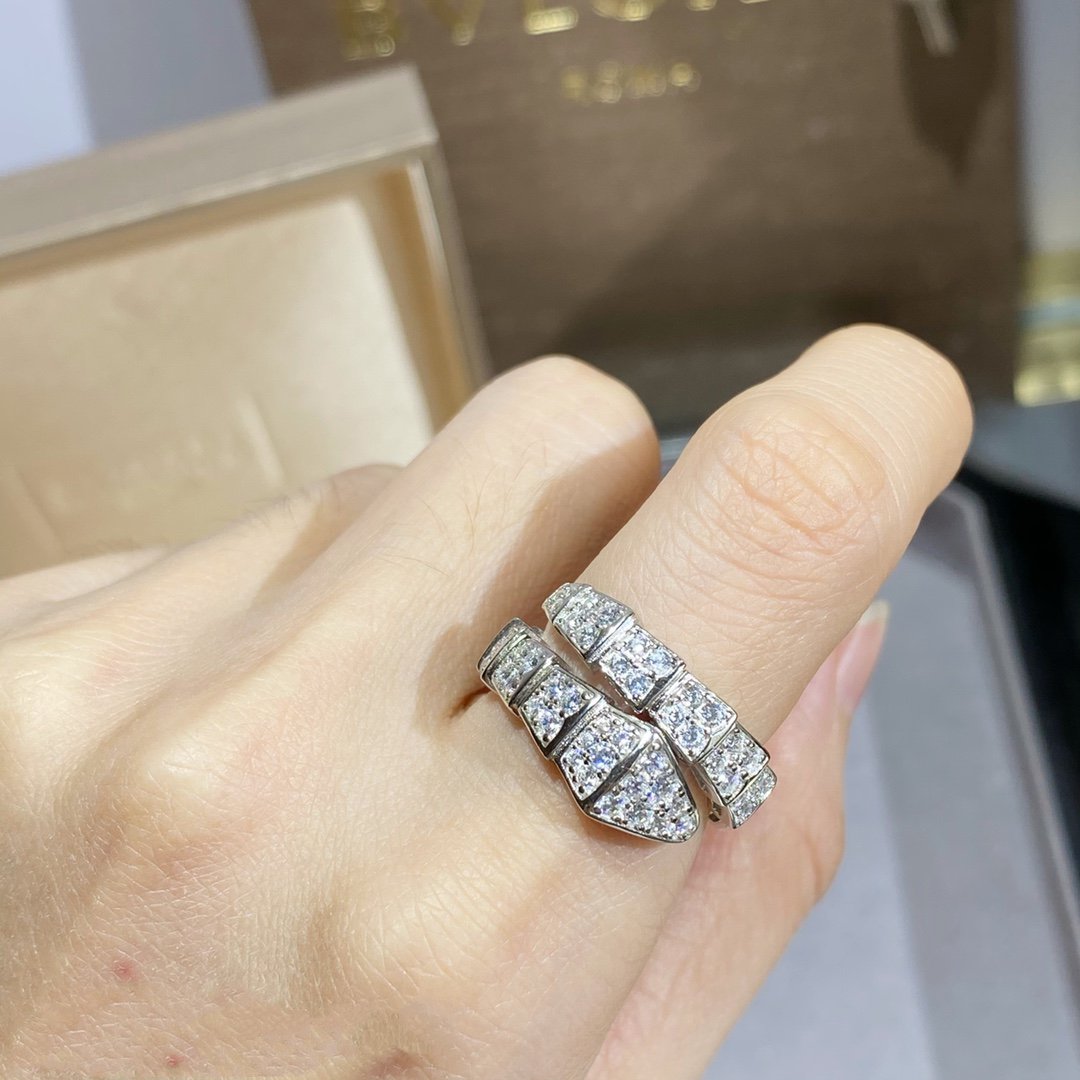 [Psychic Jewelrys]SERPENTI RING SILVER DIAMOND PAVED