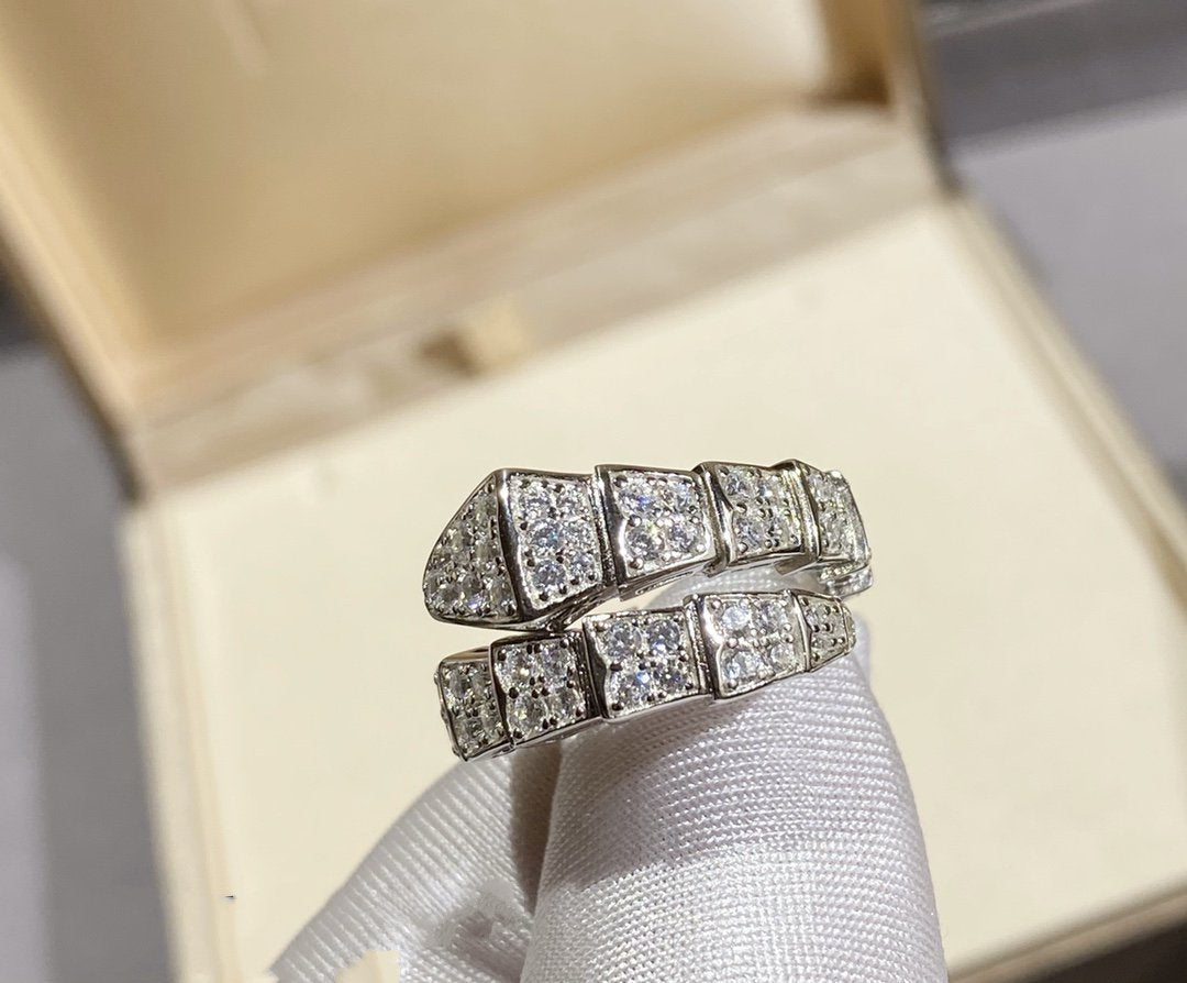 [Psychic Jewelrys]SERPENTI RING SILVER DIAMOND PAVED