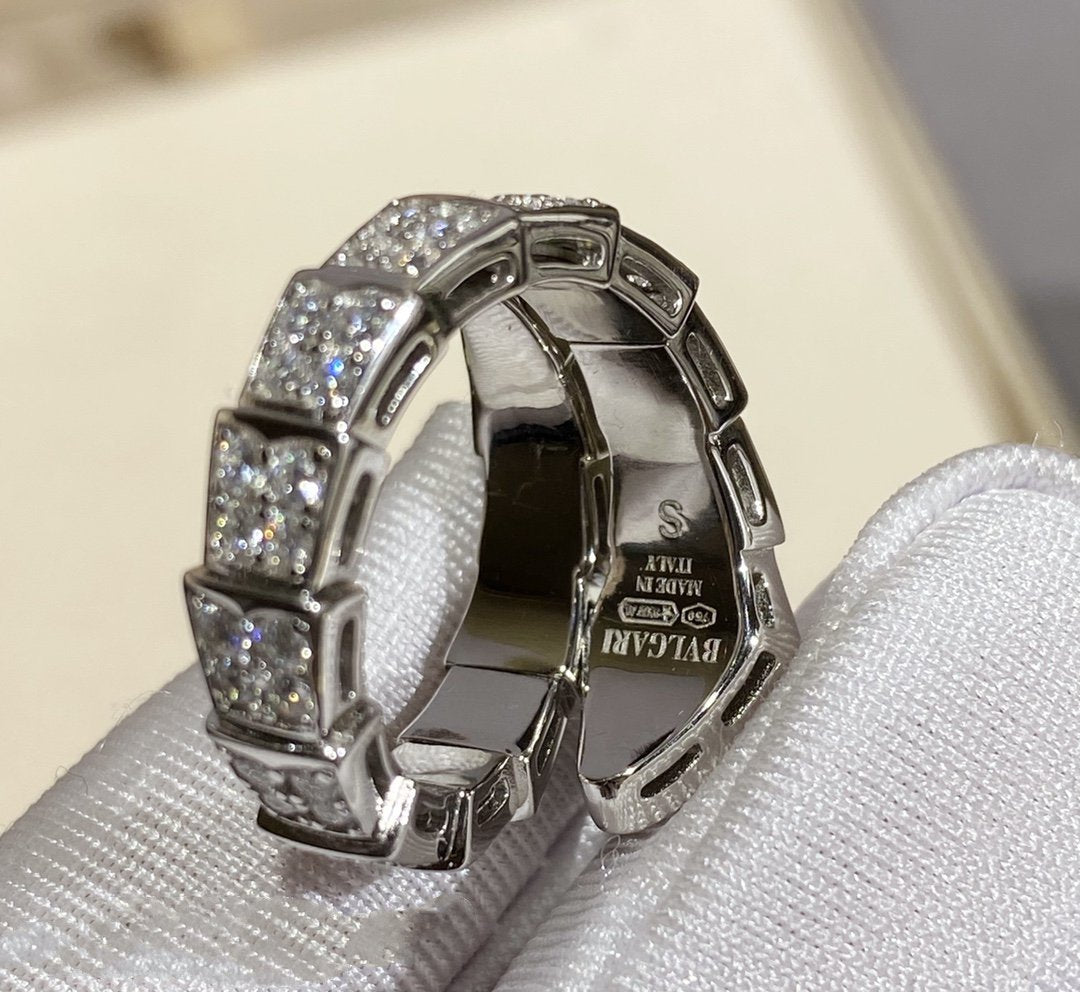[Psychic Jewelrys]SERPENTI RING SILVER DIAMOND PAVED