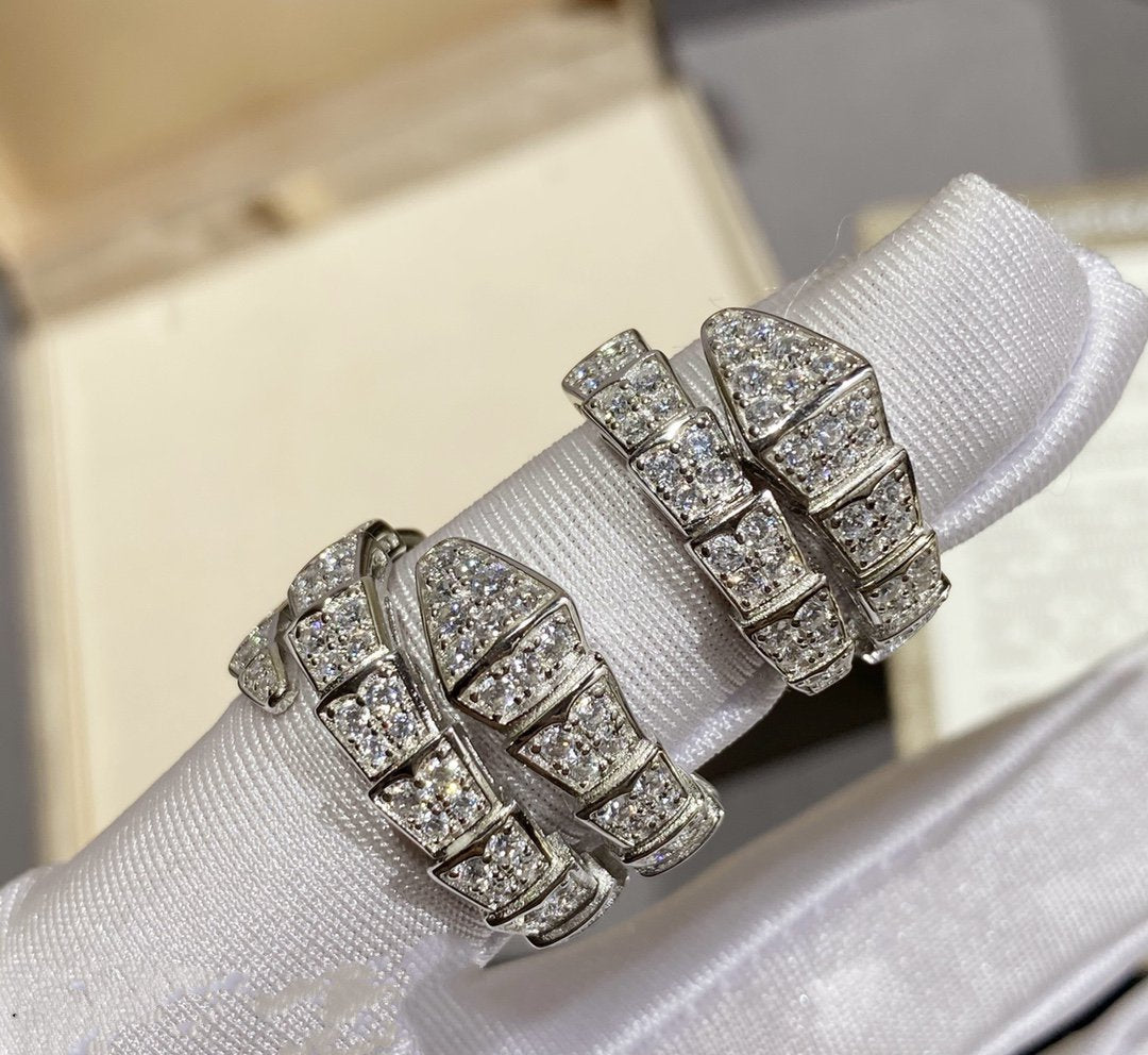 [Psychic Jewelrys]SERPENTI RING SILVER DIAMOND PAVED