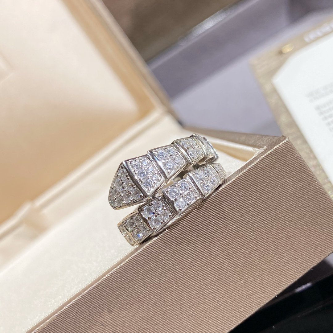 [Psychic Jewelrys]SERPENTI RING SILVER DIAMOND PAVED