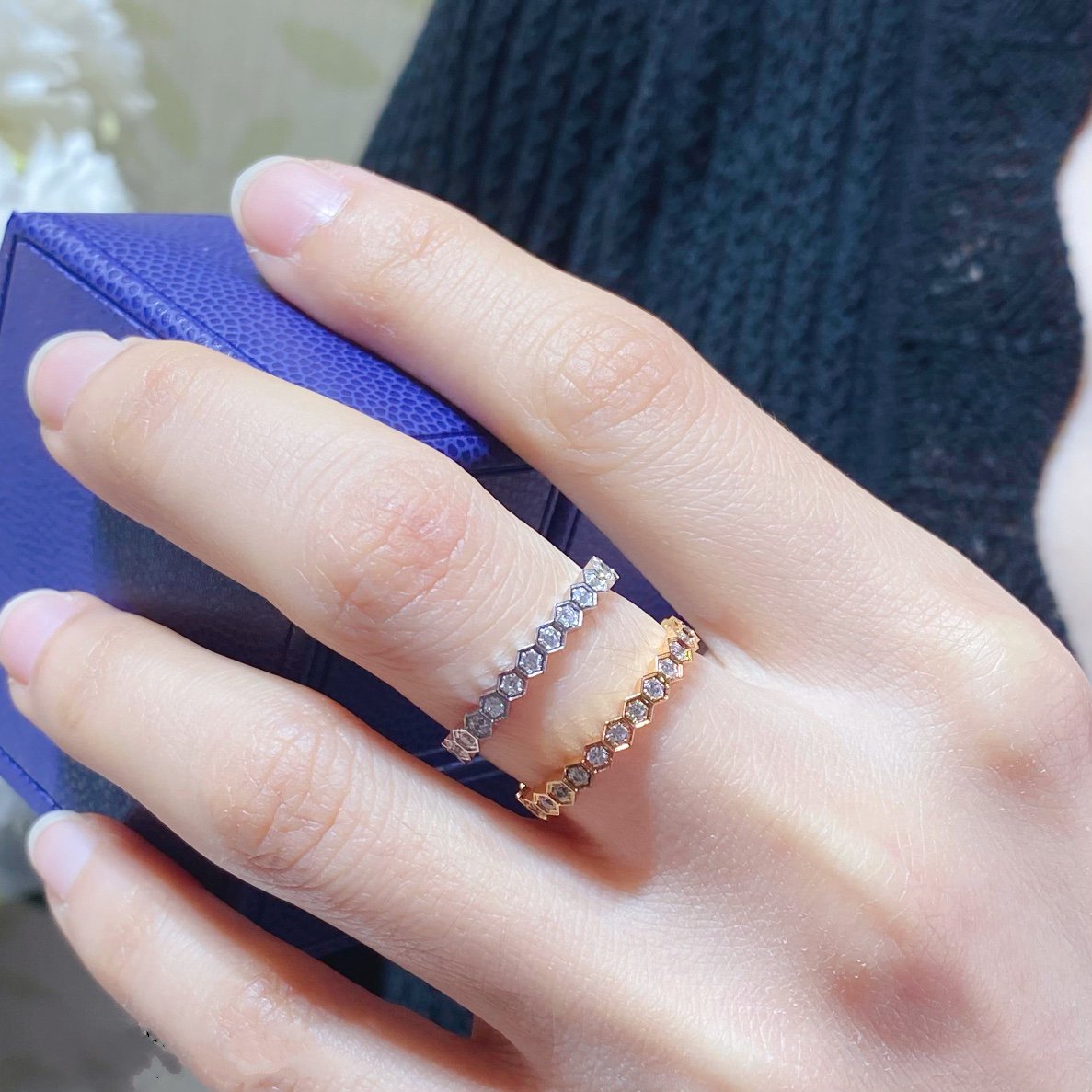 [Psychic Jewelrys]BEE LOVE DIAMOND PAVED SMALL RING