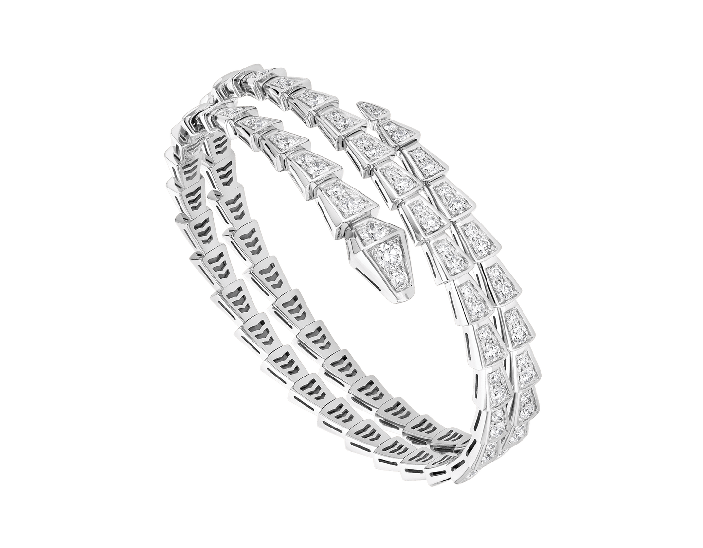 [Psychic Jewelrys]SERPENTI BRACELET SILVER DIAMOND DOUBLE ROW