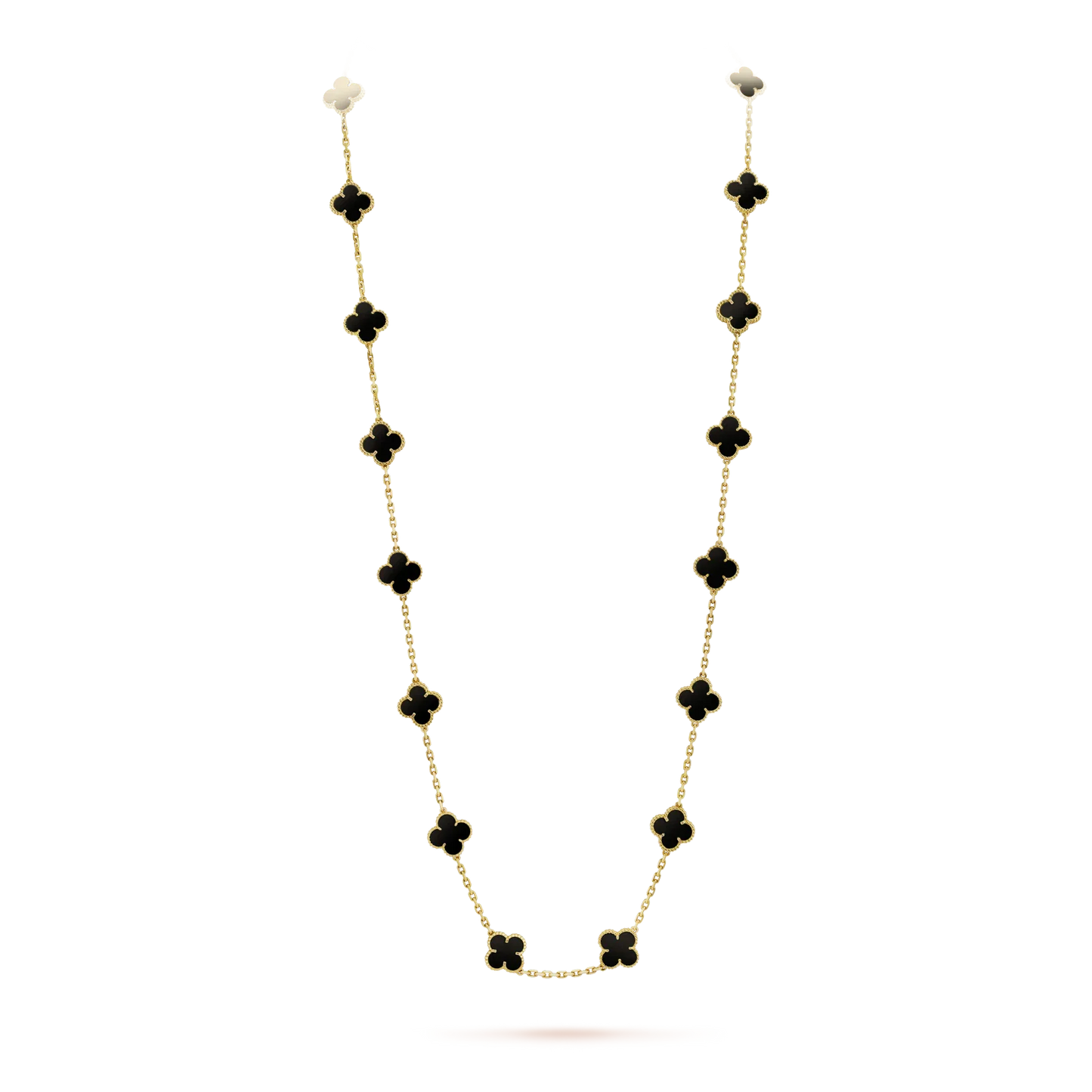 [Psychic Jewelrys]CLOVER 20 MOTIFS ONYX NECKLACE