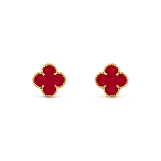 [Psychic Jewelrys]CLOVER MEDIUM 1 MOTIFS CARNELIAN  EARRINGS