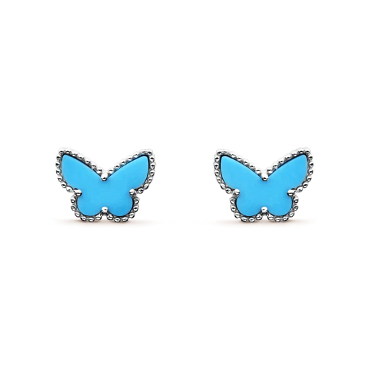 [Psychic Jewelrys]BUTTERFLY TURQUOISE EARRINGS SILVER