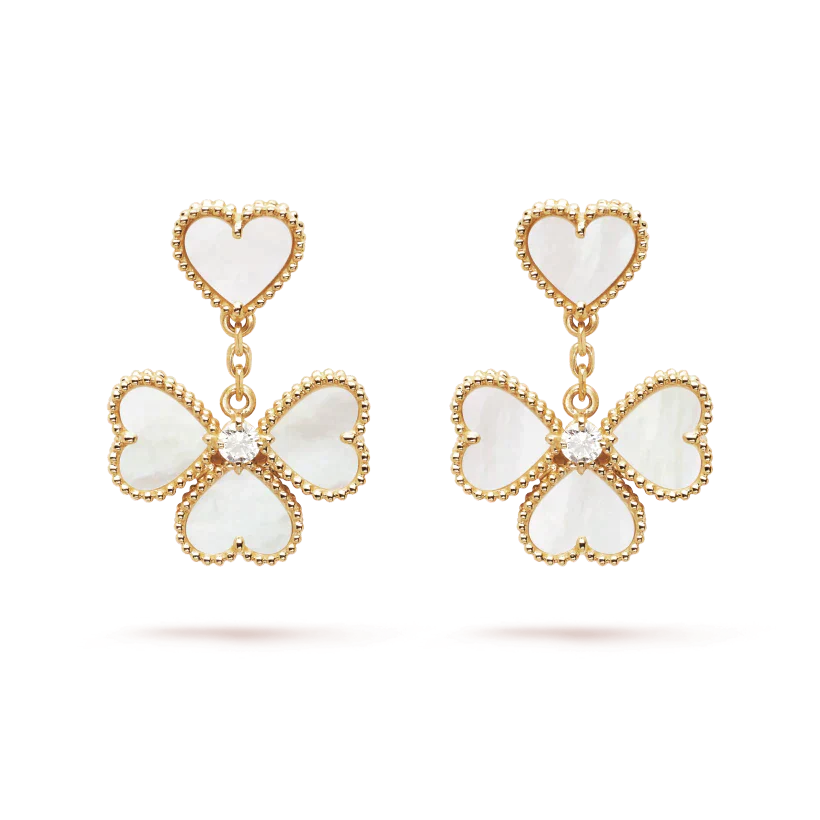 [Psychic Jewelrys]CLOVER SWEET WHITE MOP EARRINGS