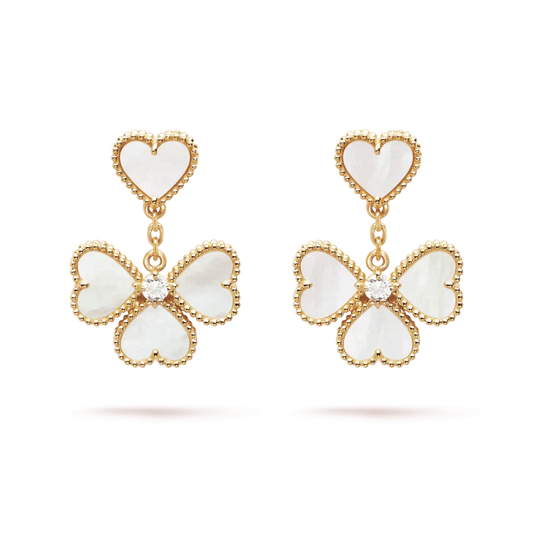 [Psychic Jewelrys]CLOVER SWEET WHITE MOP EARRINGS