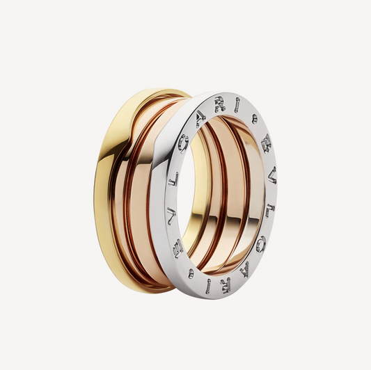 [Psychic Jewelrys]ZERO 1 THREE-BAND ROSE WHITE AND YELLOW RING