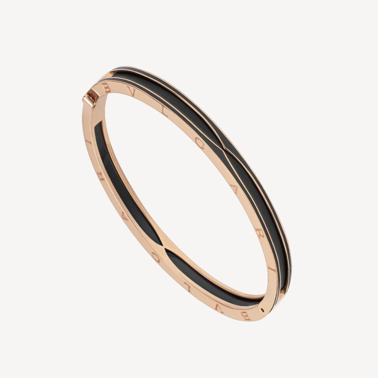 [Psychic Jewelrys]ZERO 1 PINK GOLD WITH MATTE BLACK CERAMIC BRACELET