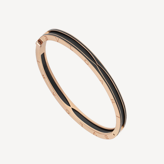 [Psychic Jewelrys]ZERO 1 PINK GOLD WITH MATTE BLACK CERAMIC BRACELET