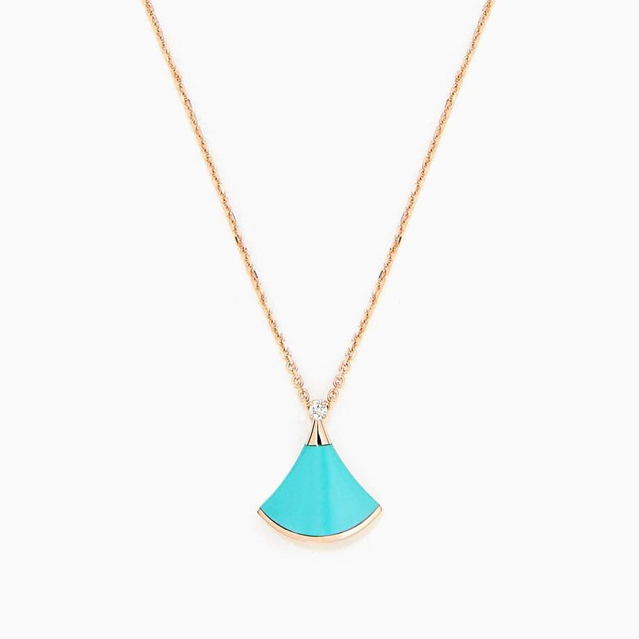 [Psychic Jewelrys]DREAM NECKLACE TURQUOISE PINK GOLD
