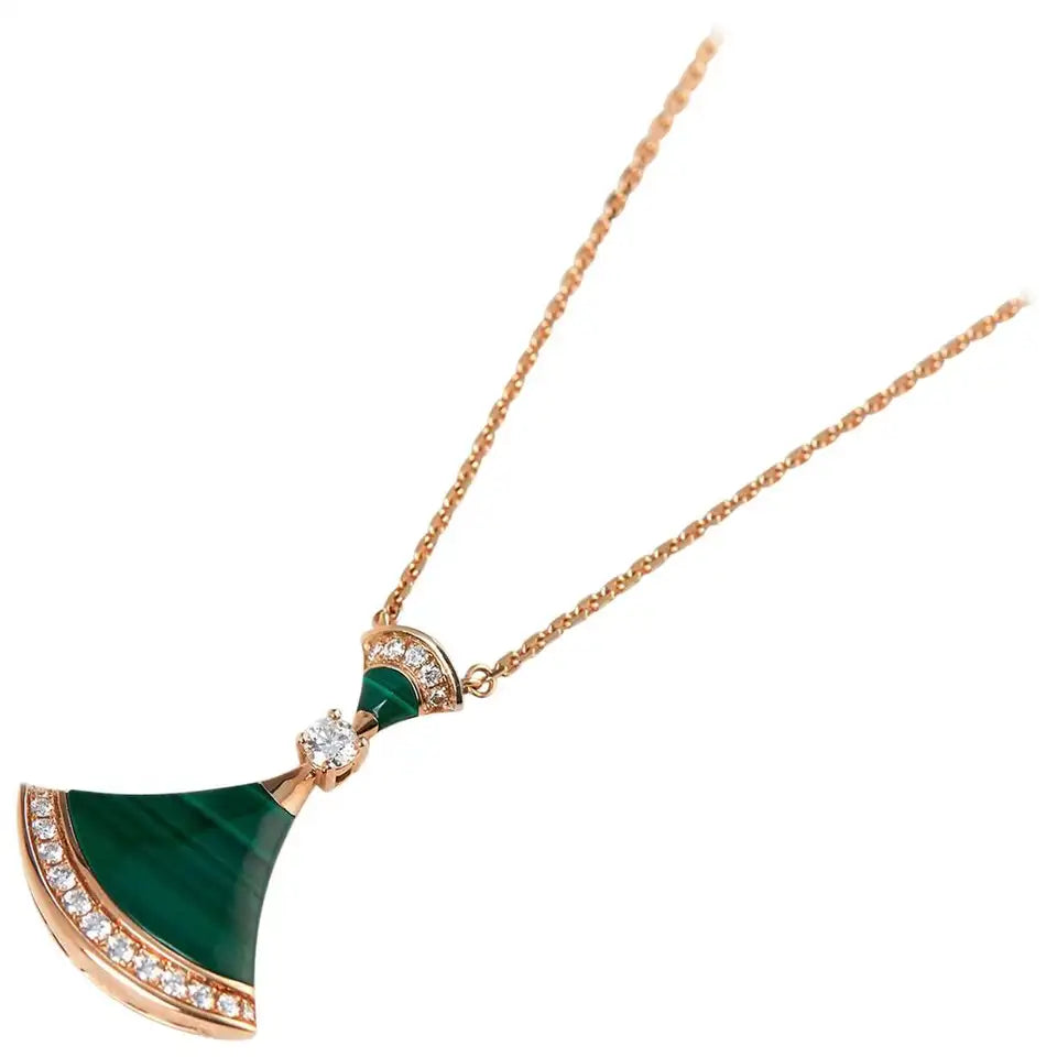 [Psychic Jewelrys]DREAM NECKLACE MALACHITE DIAMOND