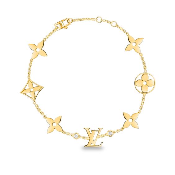 [Psychic Jewelrys]STAR AND SUN 7 MOTIFS GOLD BRACELET