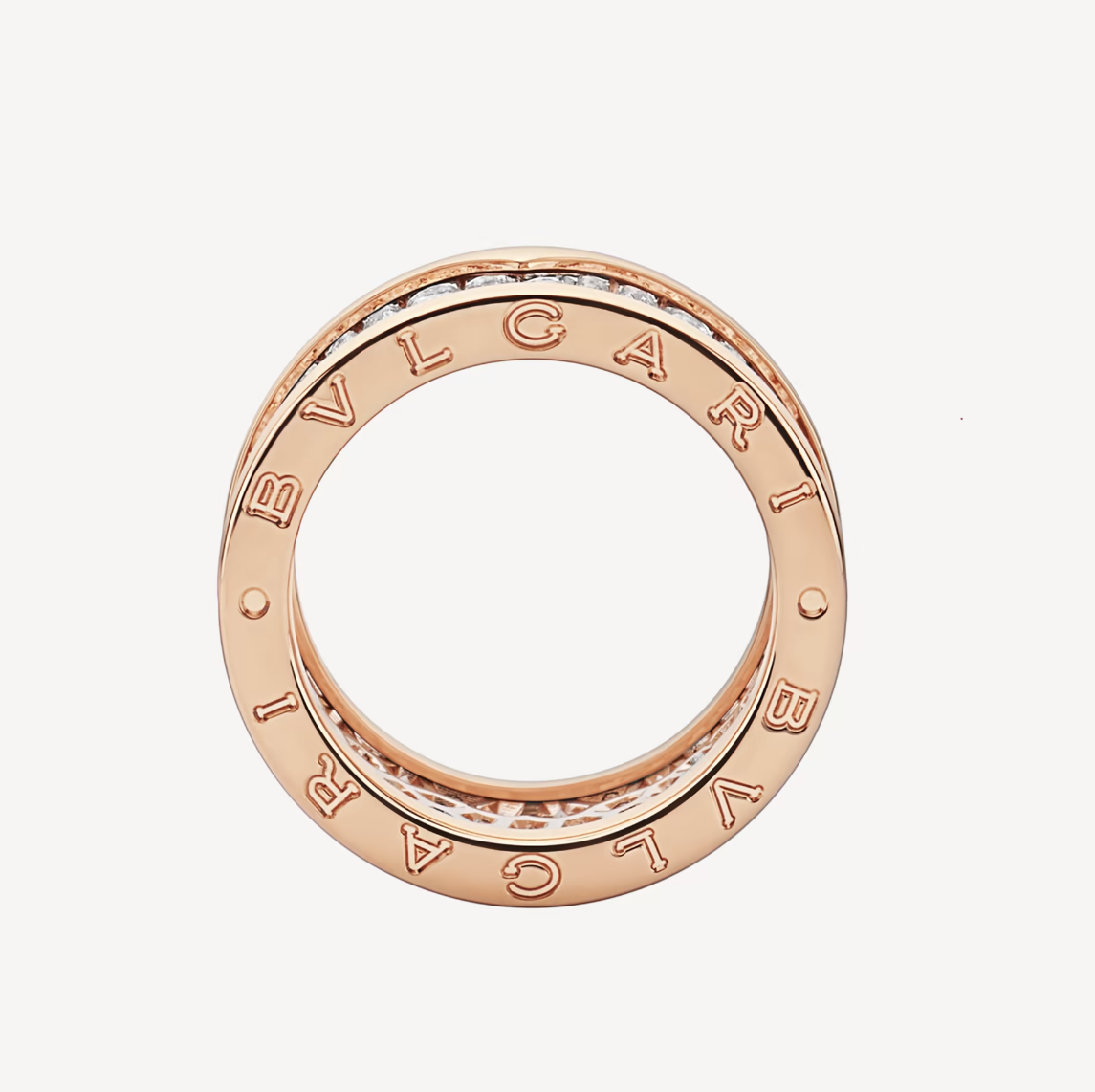 [Psychic Jewelrys]ZERO 1 WITH PAVED DIAMONDS ON THE SPIRAL RING