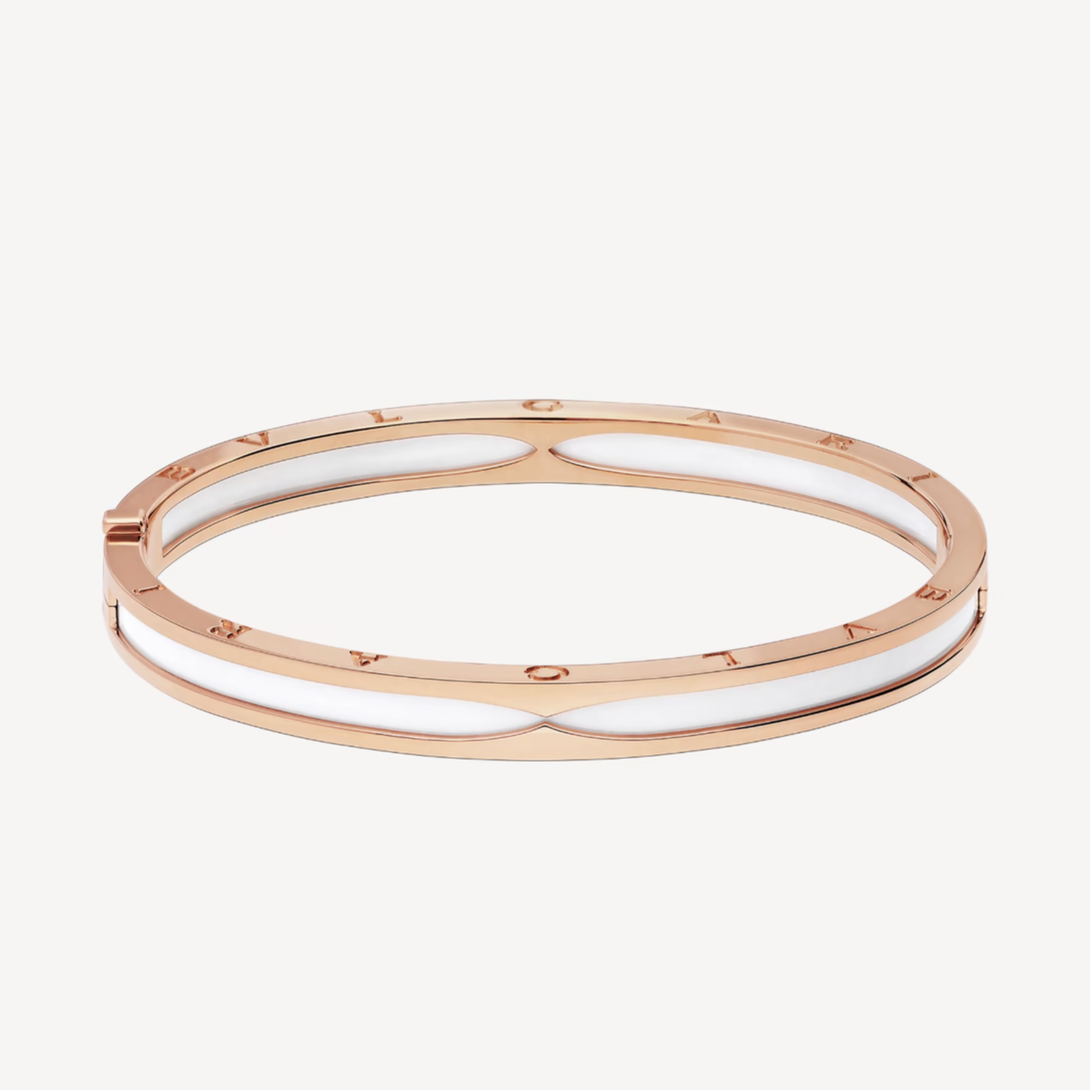 [Psychic Jewelrys]ZERO 1 PINK GOLD WITH WHITE CERAMIC BRACELET