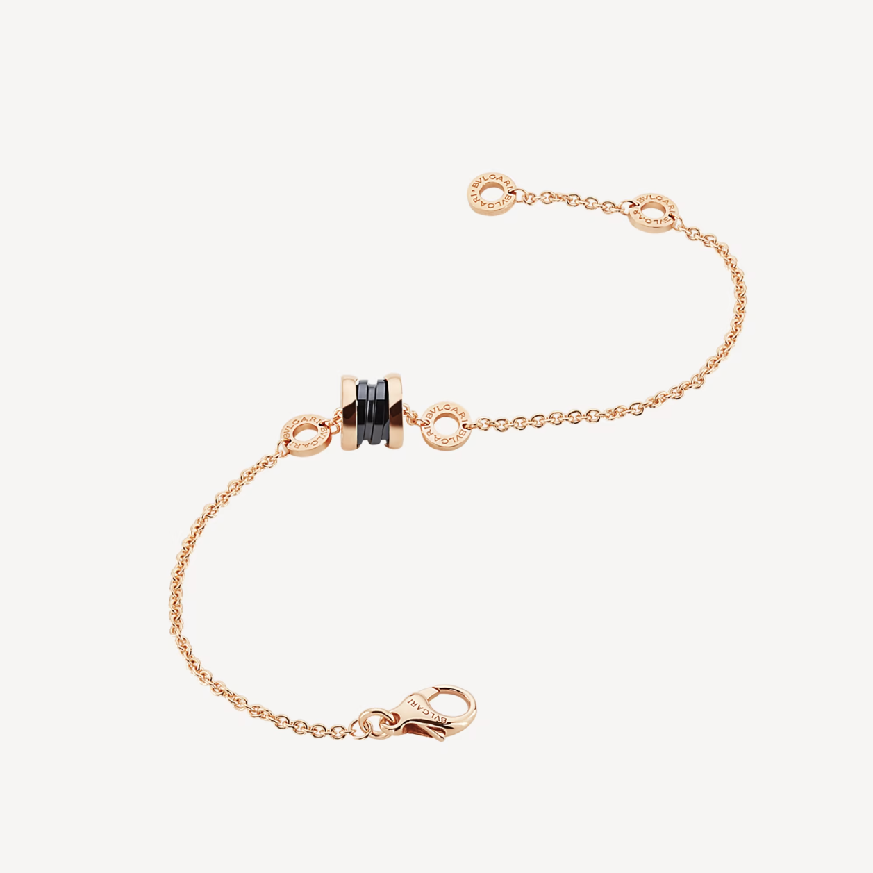 [Psychic Jewelrys]ZERO 1 SOFT PINK GOLD AND BLACK CERAMIC BRACELET