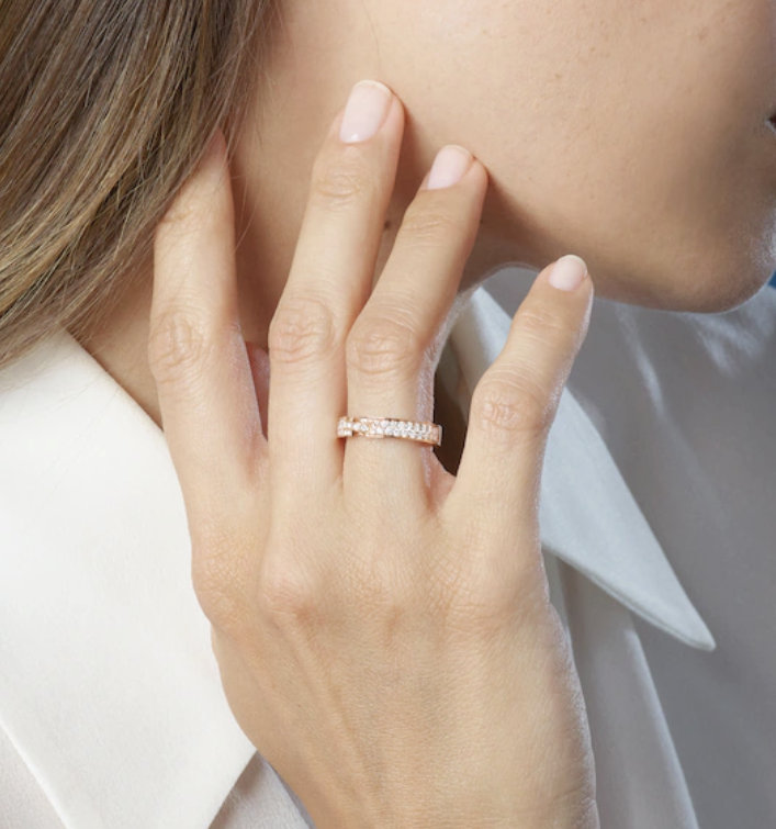 [Psychic Jewelrys]ALLIANCE LIENS VIDENCE PAVED DIAMOND 4MM RING