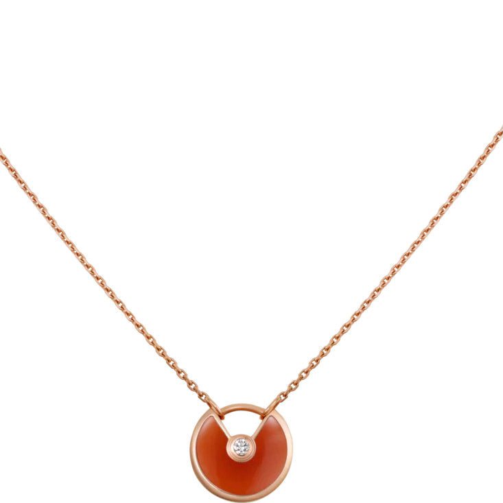 [Psychic Jewelrys]AMULETTE GOLD CARNELIAN ONYX NECKLACE