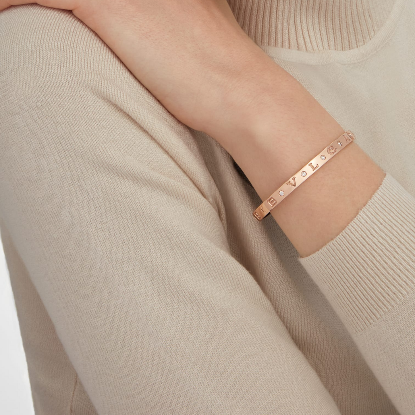 [Psychic Jewelrys]ZERO 1 PINK GOLD 12 DIAMONDS BRACELET