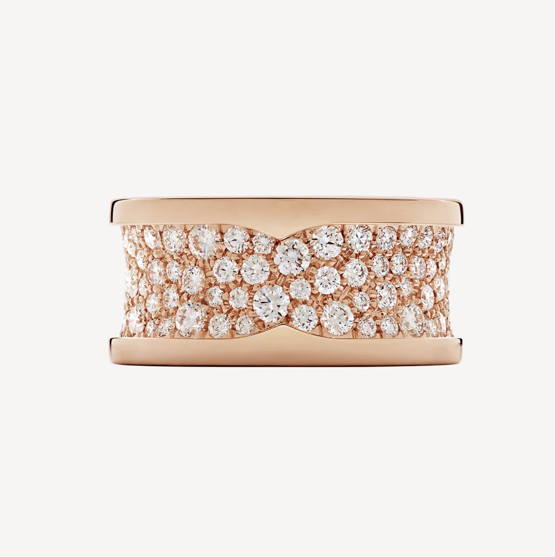 [Psychic Jewelrys]ZERO 1 WITH PAVED DIAMONDS ON THE SPIRAL RING