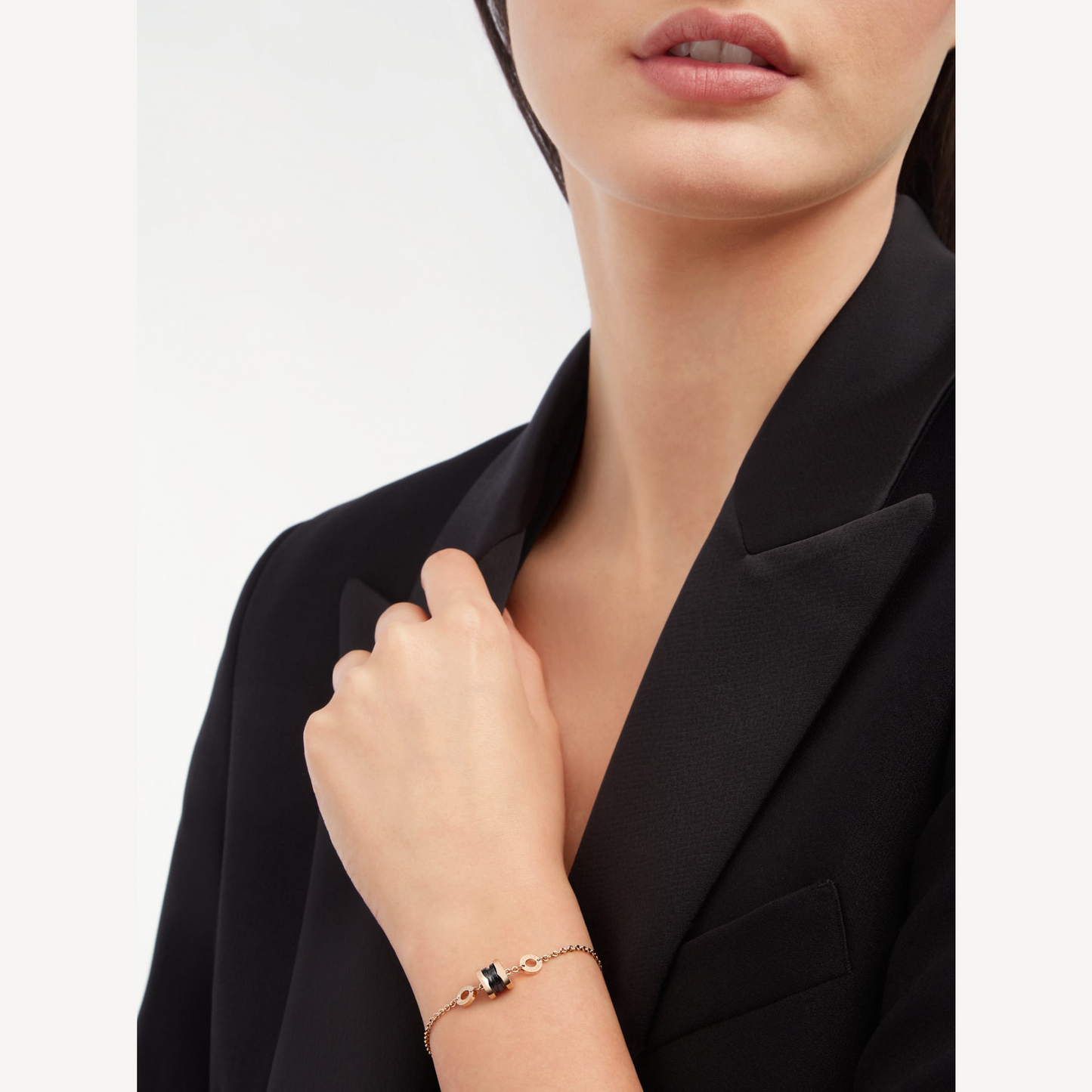 [Psychic Jewelrys]ZERO 1 SOFT PINK GOLD AND BLACK CERAMIC BRACELET