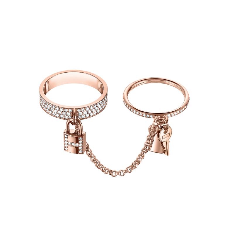 [Psychic Jewelrys]HM KELLY CLOCHETTE DOUBLE RING IN  WITH DIAMONDS