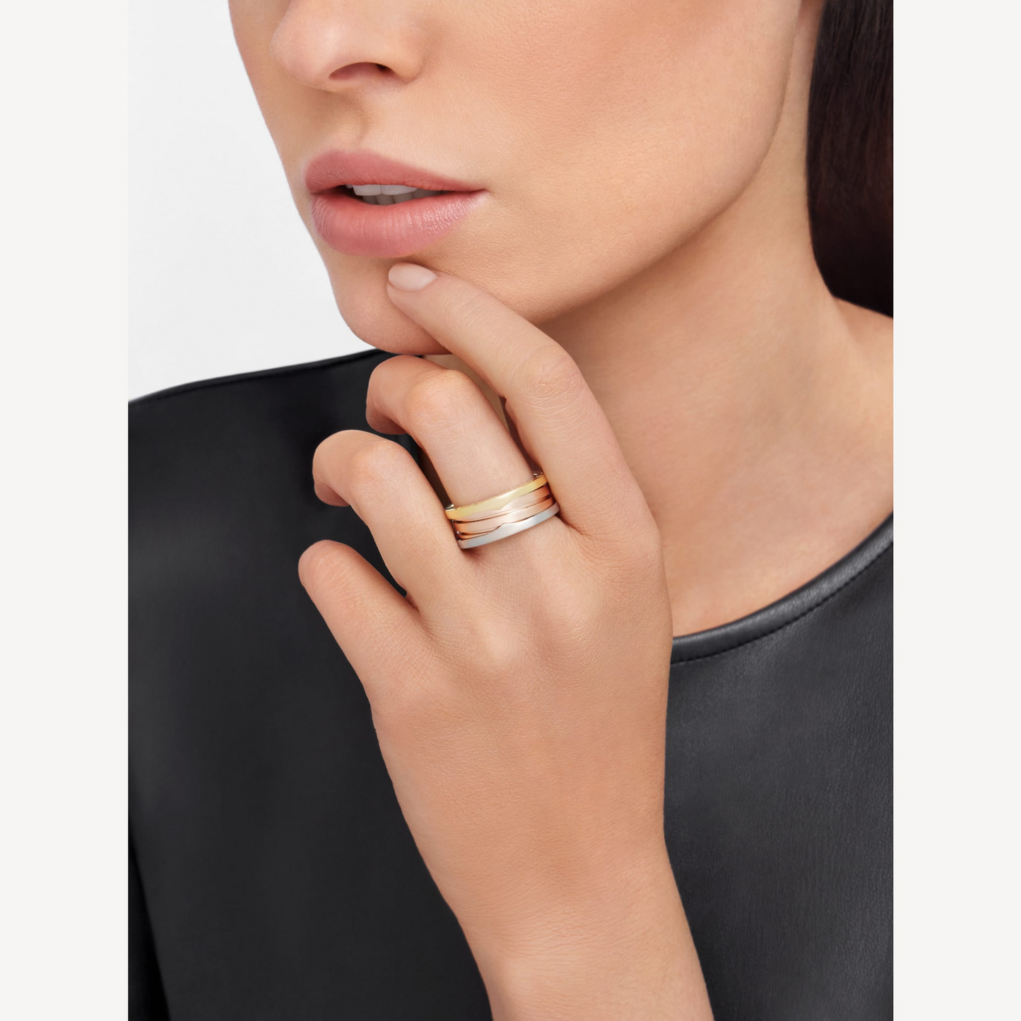 [Psychic Jewelrys]ZERO 1 THREE-BAND ROSE WHITE AND YELLOW RING