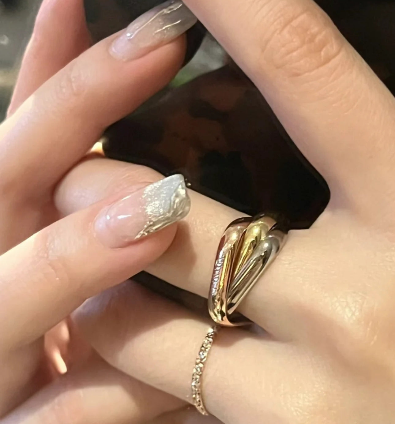 [Psychic Jewelrys]TRINITY RING GOLD PINK GOLD SILVER