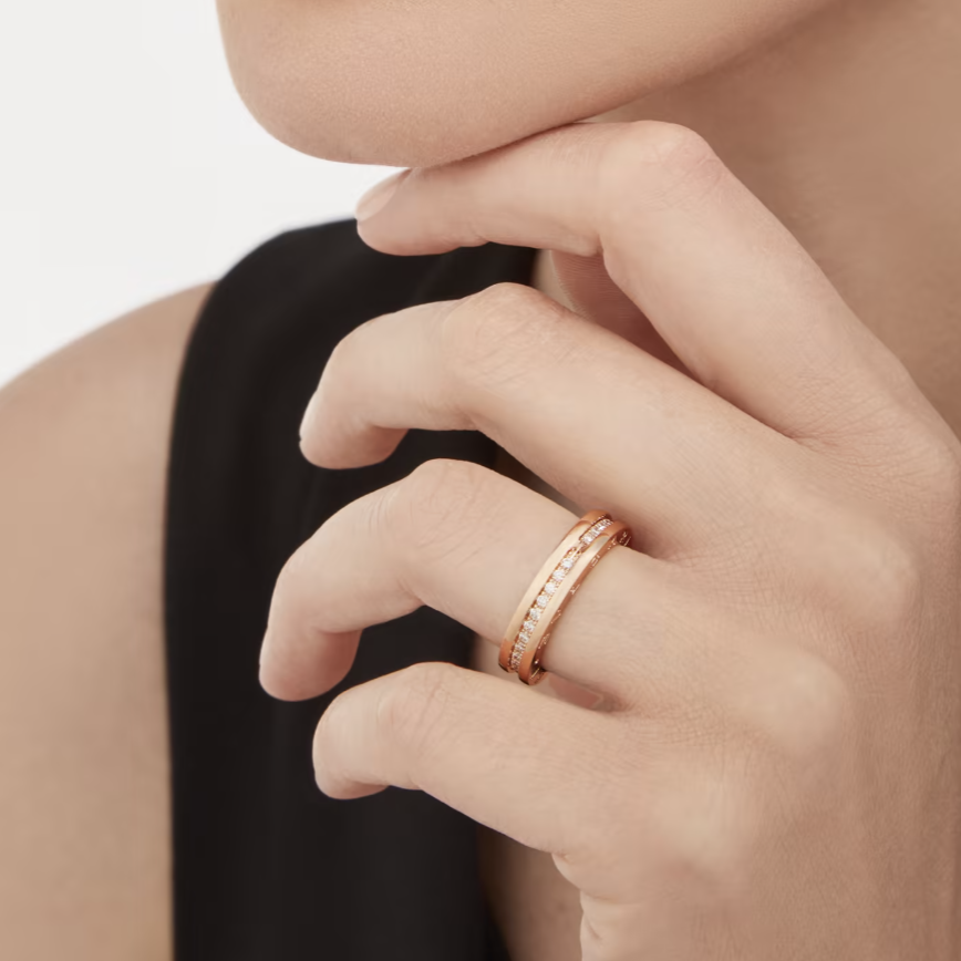 [Psychic Jewelrys]ZERO 1 ONE-BAND PAVED DIAMONDS ON THE SPIRAL RING