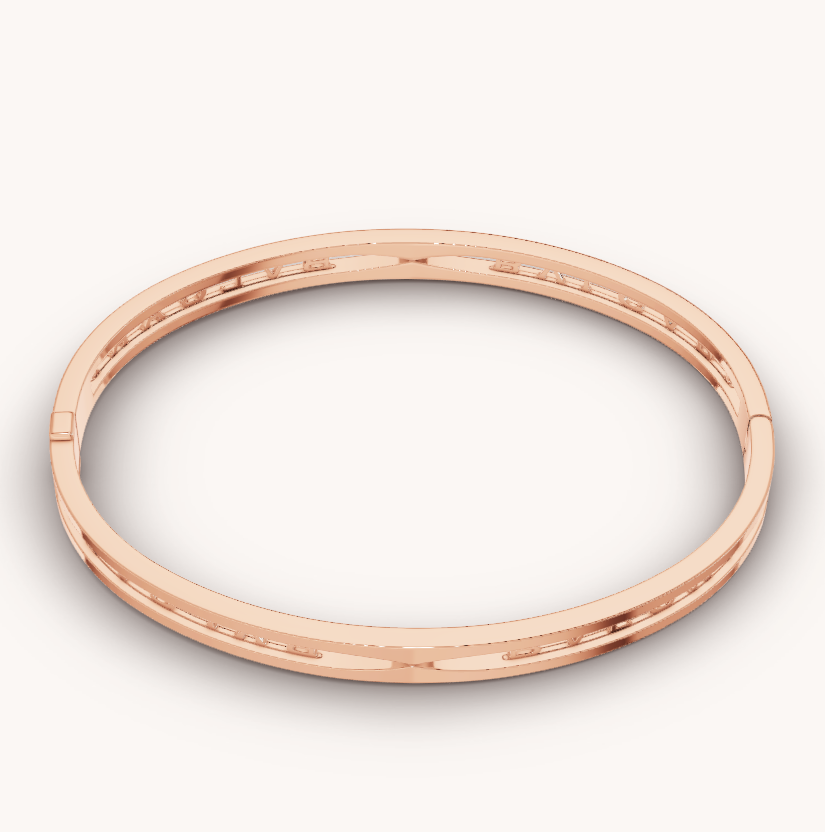 [Psychic Jewelrys]ZERO 1 SPIRAL LOGO PINK GOLD BRACELET