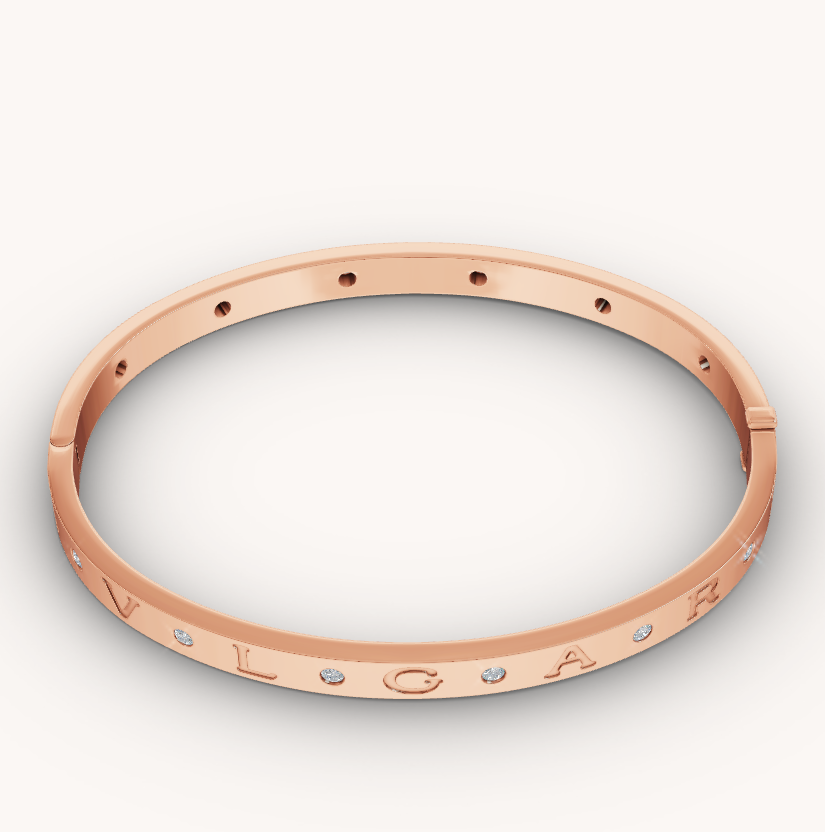 [Psychic Jewelrys]ZERO 1 PINK GOLD 12 DIAMONDS BRACELET