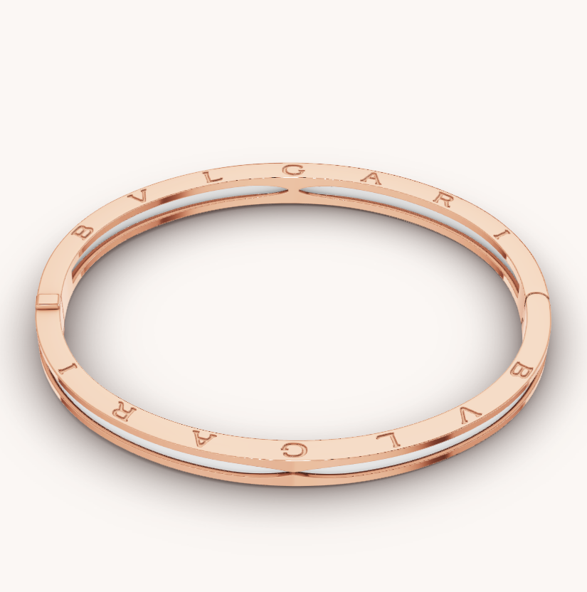 [Psychic Jewelrys]ZERO 1 PINK GOLD WITH WHITE CERAMIC BRACELET