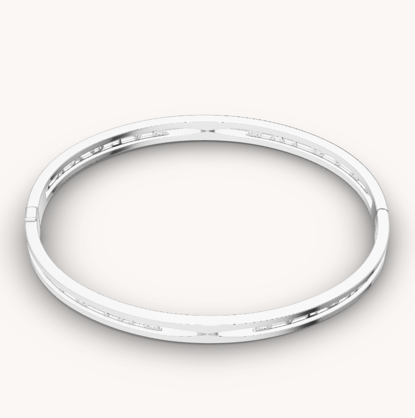 [Psychic Jewelrys]ZERO 1 SPIRAL LOGO SILVER BRACELET