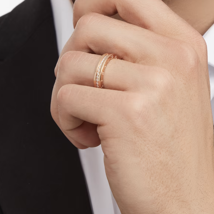 [Psychic Jewelrys]ZERO 1 ONE-BAND PAVED DIAMONDS ON THE SPIRAL RING