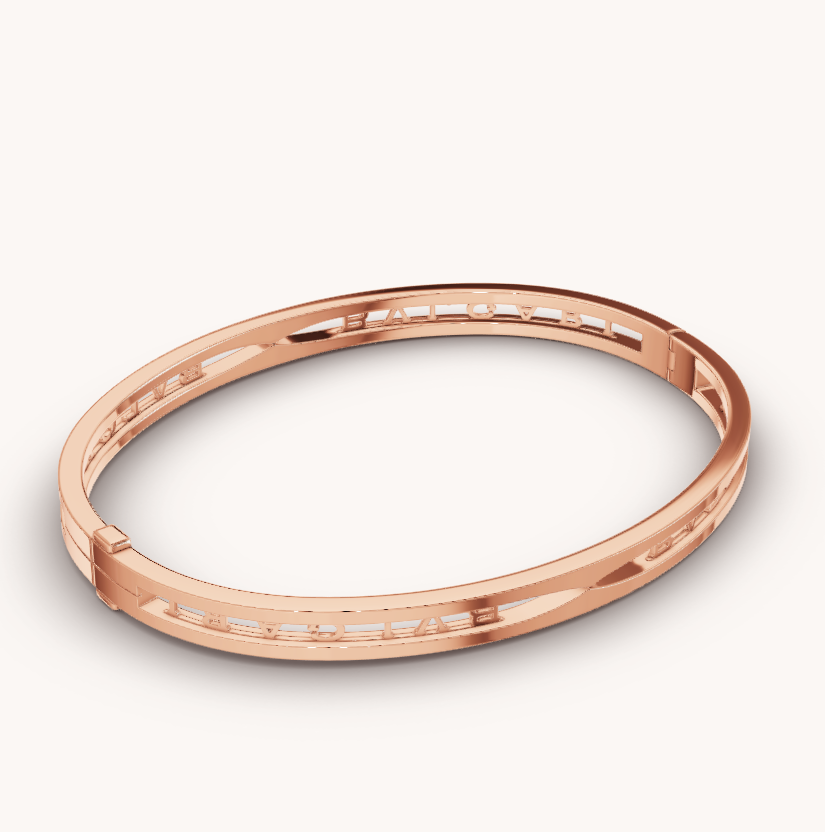 [Psychic Jewelrys]ZERO 1 SPIRAL LOGO PINK GOLD BRACELET