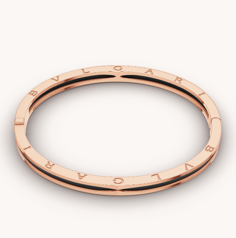 [Psychic Jewelrys]ZERO 1 PINK GOLD WITH BLACK CERAMIC BRACELET