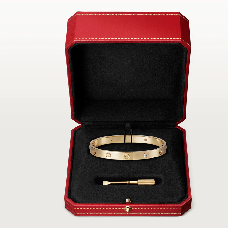 [Psychic Jewelrys]LOVE BRACELET 6.1MM 4 DIAMONDS