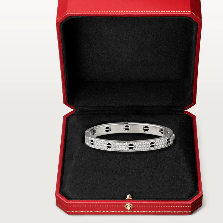 [Psychic Jewelrys]LOVE BRACELET 6.1MM DIAMOND-PAVED CERAMIC