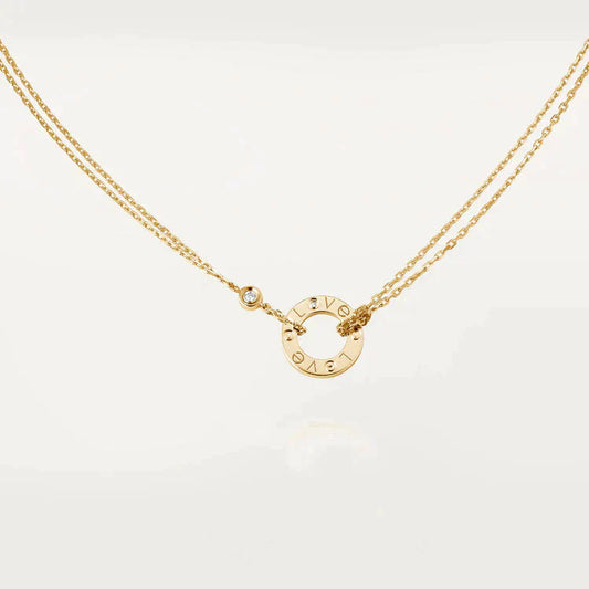 [Psychic Jewelrys]LOVE NECKLACE 16MM 2 DIAMONDS