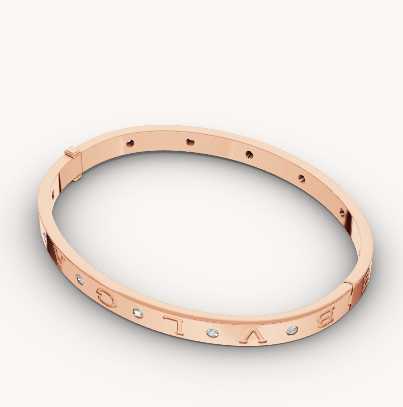 [Psychic Jewelrys]ZERO 1 PINK GOLD 12 DIAMONDS BRACELET