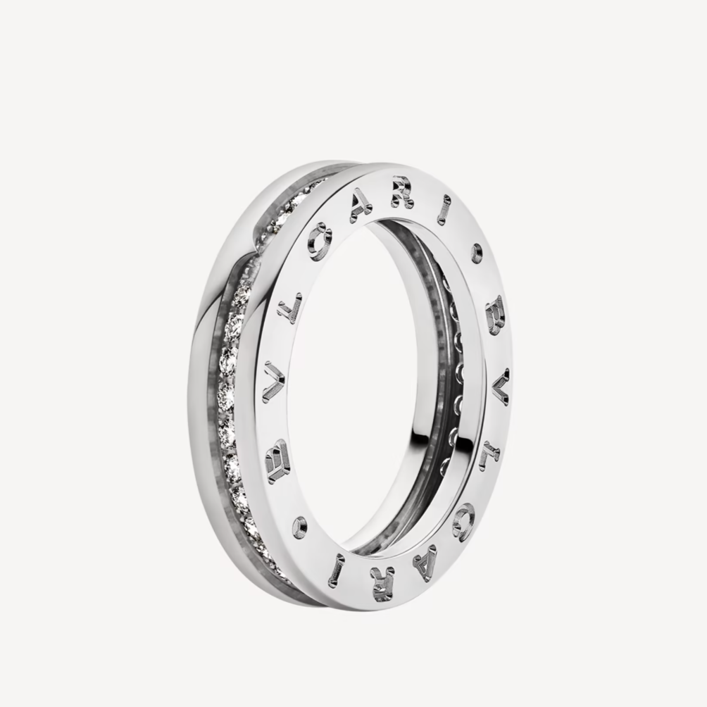 [Psychic Jewelrys]ZERO 1 ONE-BAND PAVED DIAMONDS ON THE SPIRAL RING