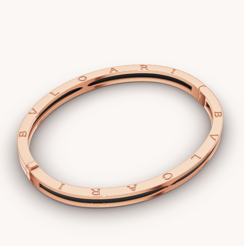 [Psychic Jewelrys]ZERO 1 PINK GOLD WITH BLACK CERAMIC BRACELET