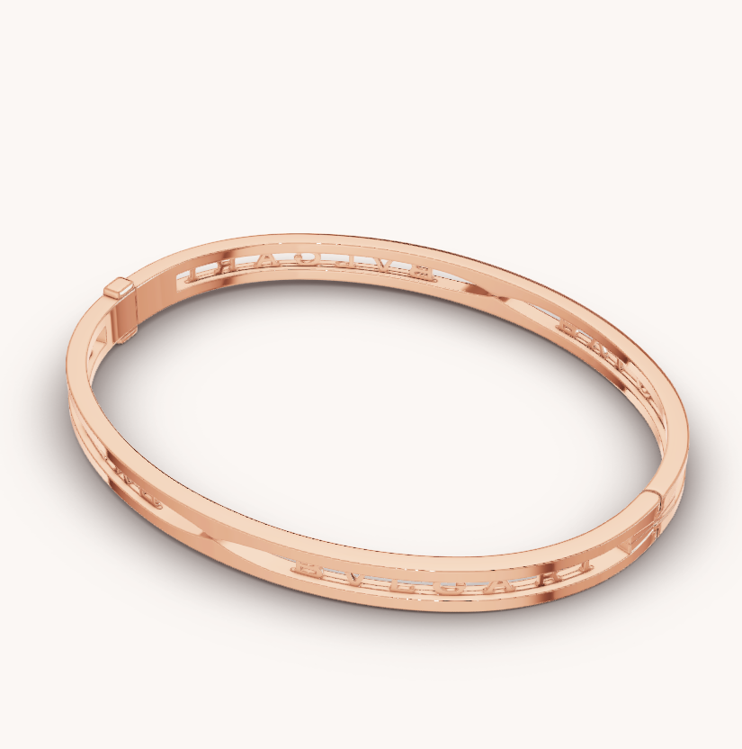 [Psychic Jewelrys]ZERO 1 SPIRAL LOGO PINK GOLD BRACELET