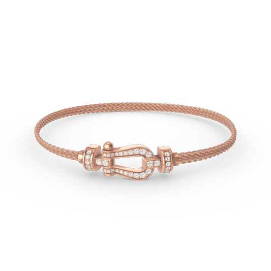 [Psychic Jewelrys]FORCE SMALL HORSESHOE  DIAMOND CHAIN ROPE BRACELET