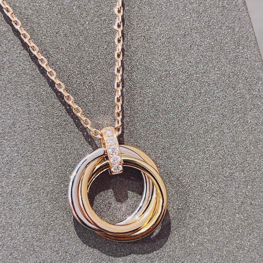 [Psychic Jewelrys]TRINITY NECKLACE GOLD  DIAMONDS