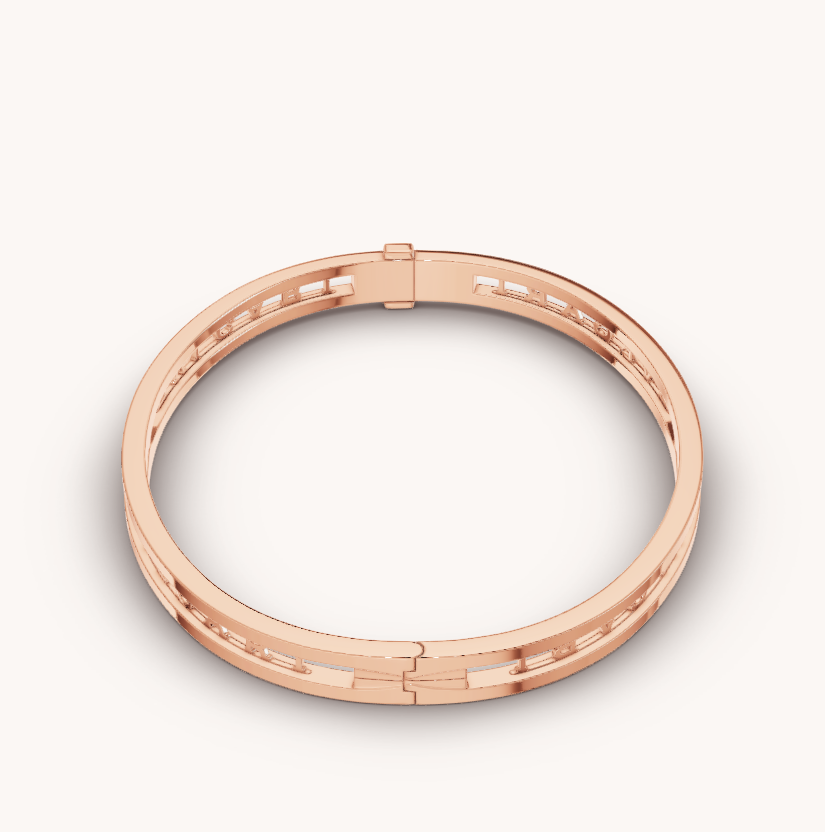 [Psychic Jewelrys]ZERO 1 SPIRAL LOGO PINK GOLD BRACELET