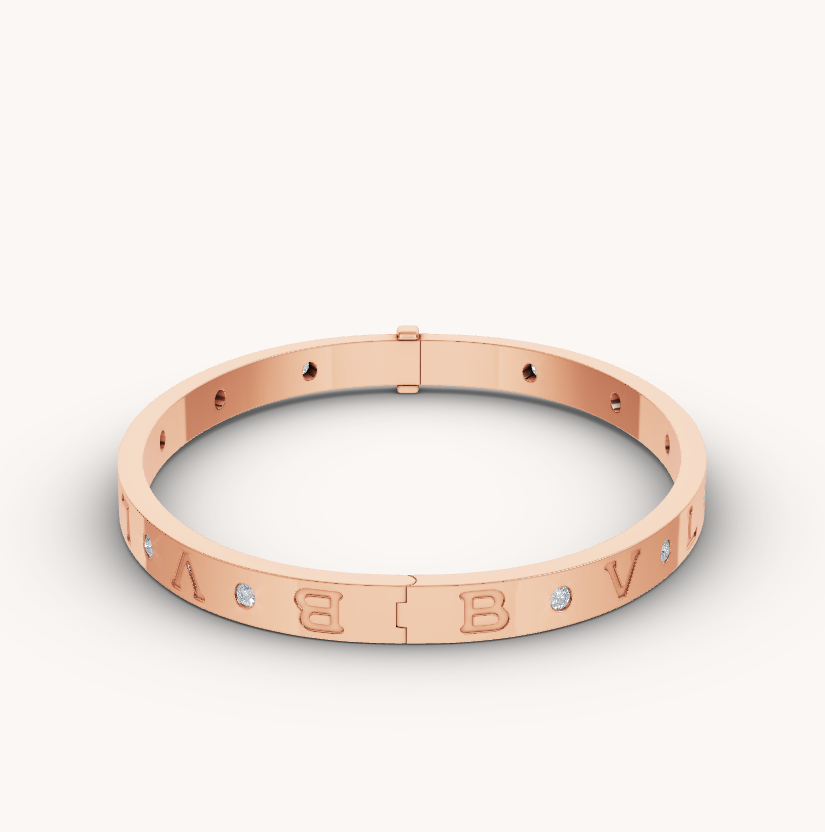 [Psychic Jewelrys]ZERO 1 PINK GOLD 12 DIAMONDS BRACELET