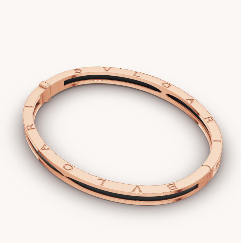 [Psychic Jewelrys]ZERO 1 PINK GOLD WITH BLACK CERAMIC BRACELET